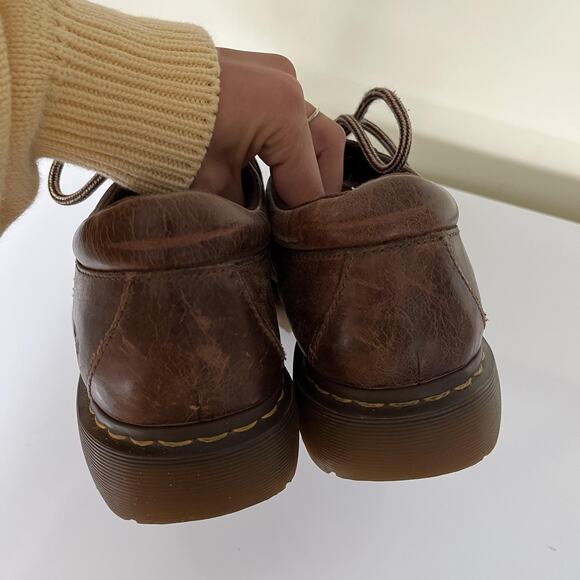 Dr. Martens Shoes Mens Size 10 Brown Leather Lug Sole Oxford Work AirWair 11339 - Picture 6 of 11